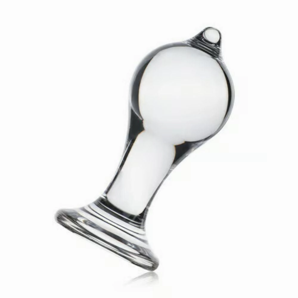 Transparent 3 Pieces Anal Plugs Trainer Kit with Round Tip Butt Plugs