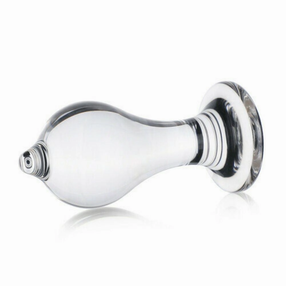 Transparent 3 Pieces Anal Plugs Trainer Kit with Round Tip Butt Plugs