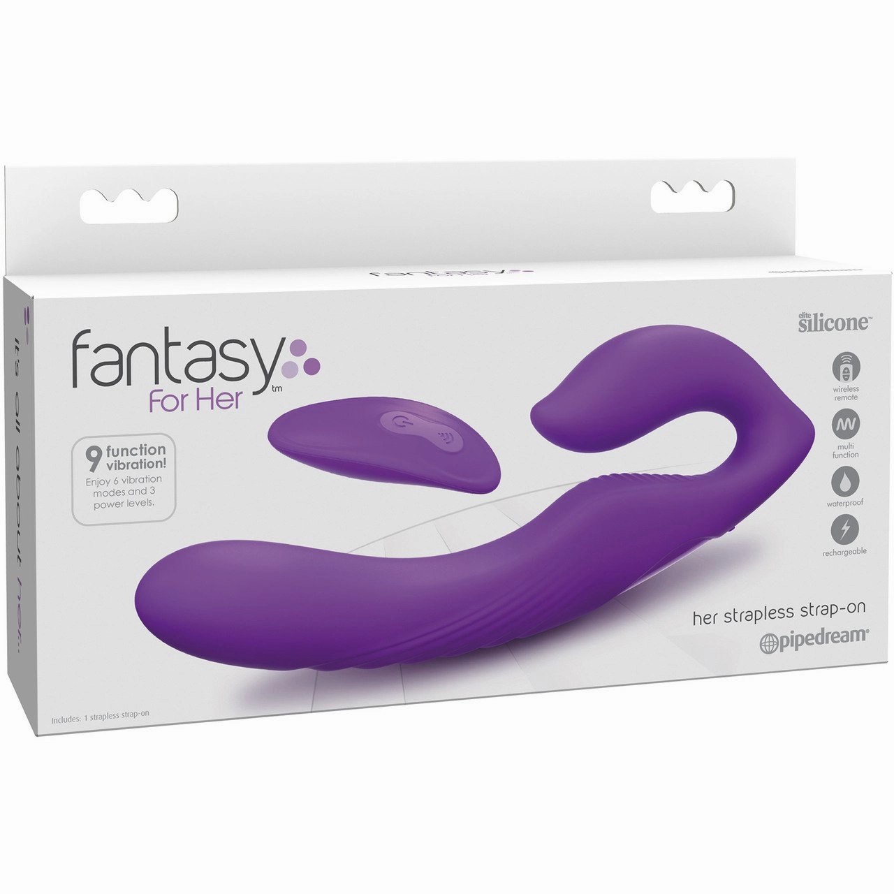 Ultimate Silicone Strapless Strap-on - Comes With A Wireless Remote!