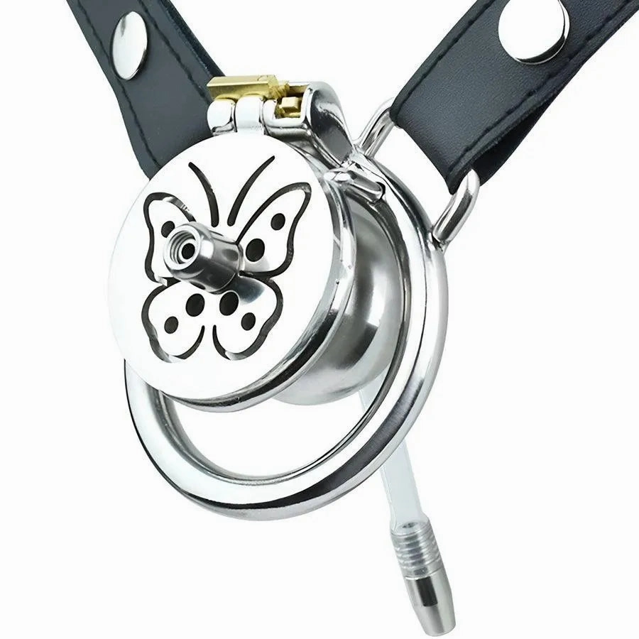 Wearable Metal Flat Chastity Cage