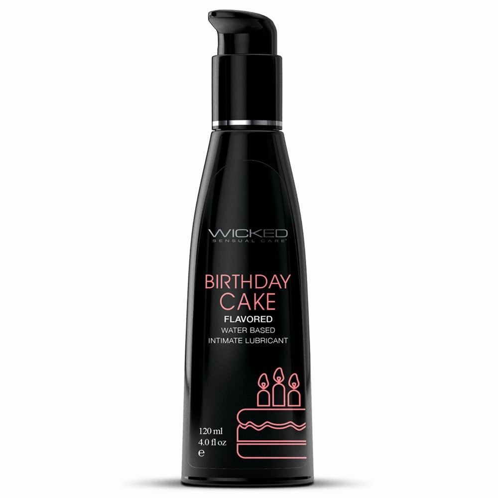 Wicked Aqua Flavoured Water-Based Lubricant - Birthday Cake