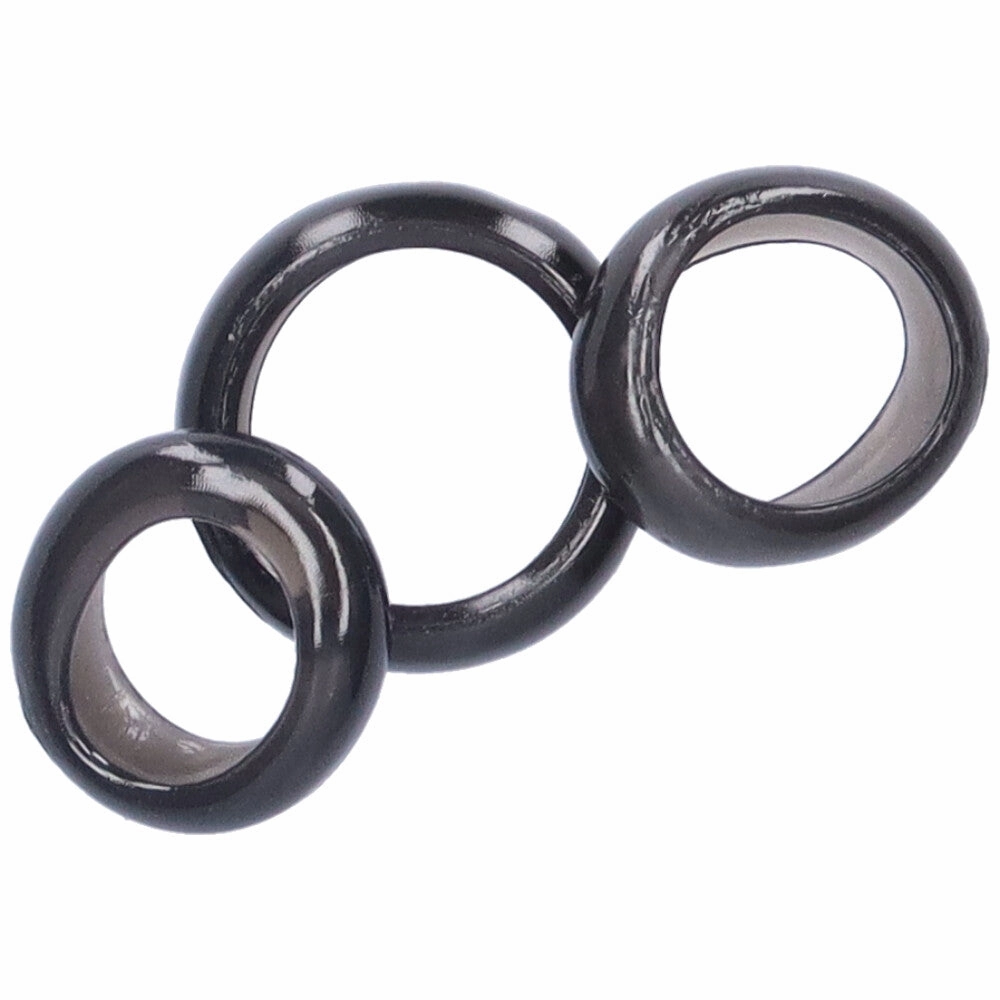 Wide and Stretchy Cock Rings - Set of 3