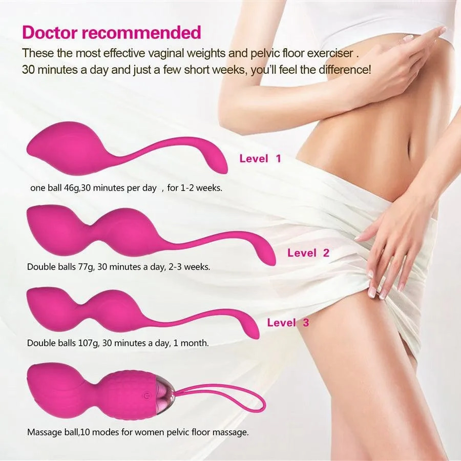 Wireless Remote Vibrating Ben Wa Balls for Women