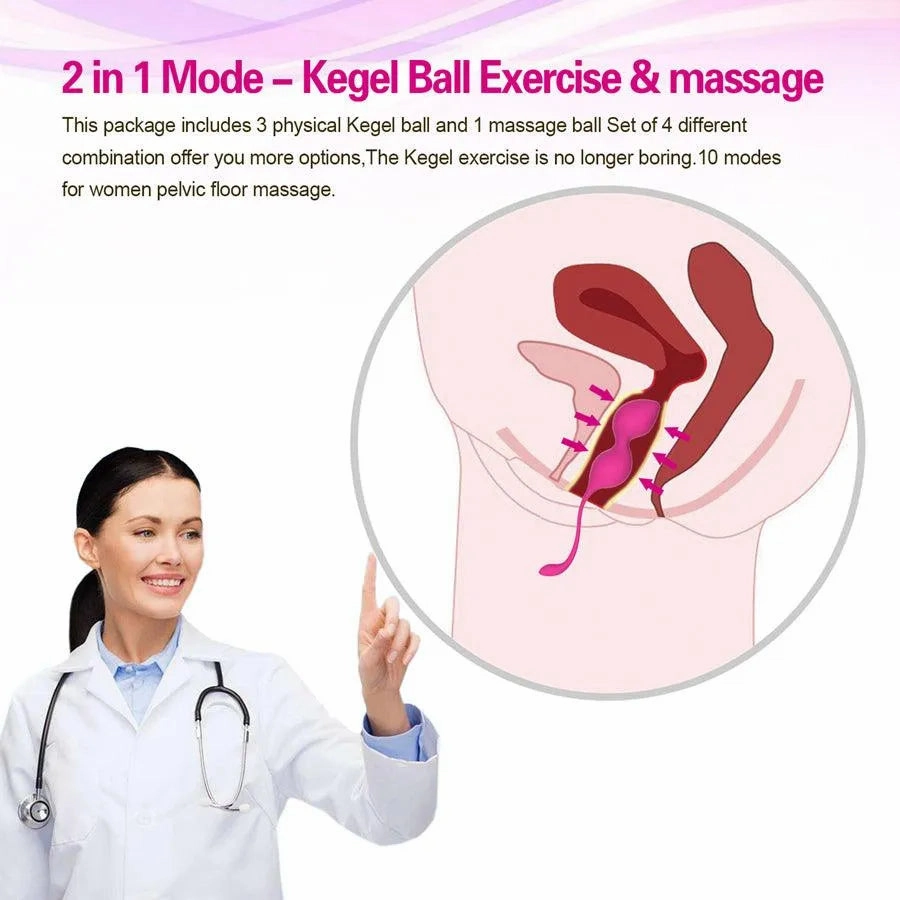 Wireless Remote Vibrating Ben Wa Balls for Women