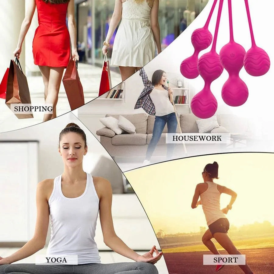 Wireless Remote Vibrating Kegel Balls Combo Set