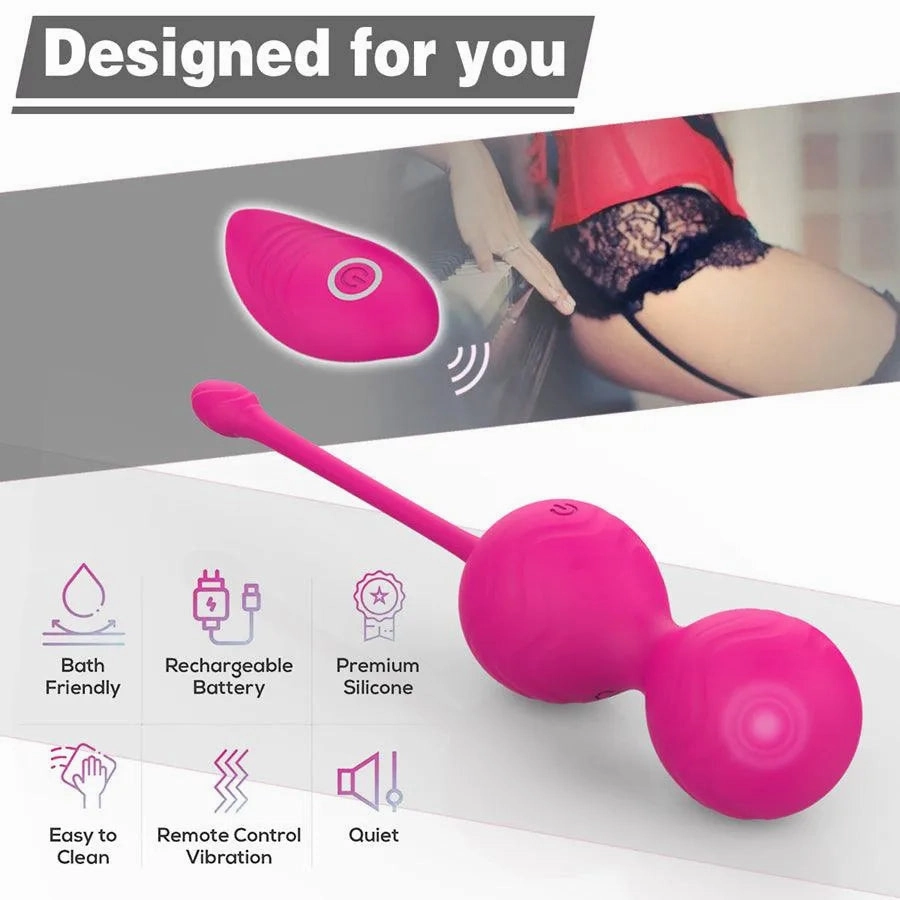 Wireless Remote Vibrating Kegel Balls Combo Set