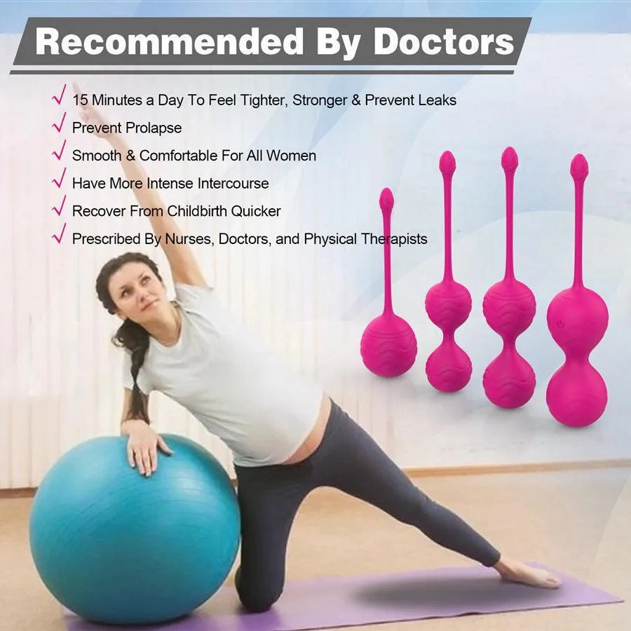 Wireless Remote Vibrating Kegel Balls Combo Set