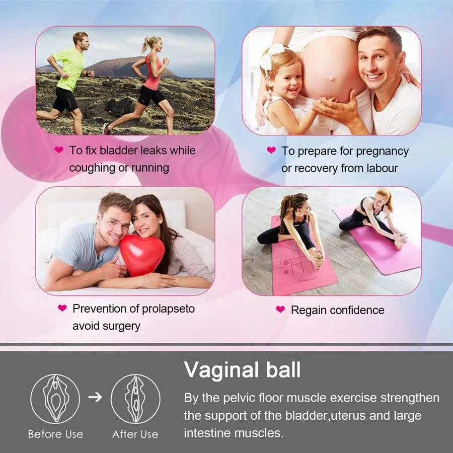 Wireless Remote Vibrating Kegel Balls Combo Set